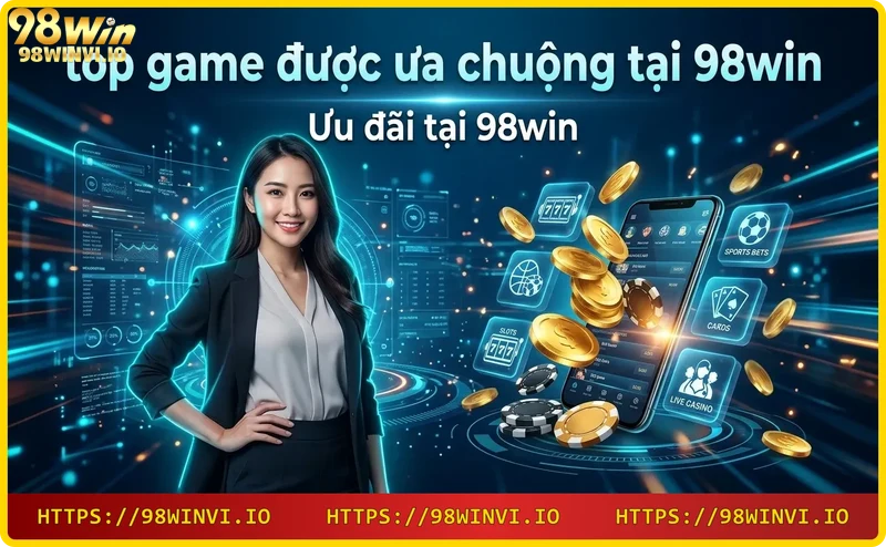 Top game được ưa chuộng - ưu đãi 98win